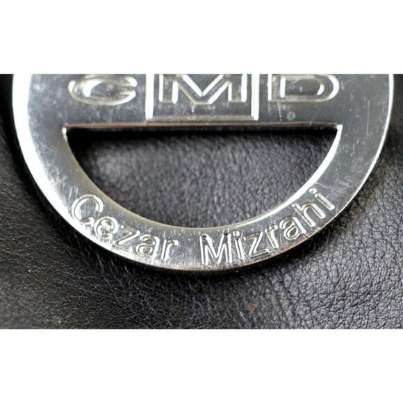 ROOMY Cezar Mizrahi BLACK GENUINE LEATHER SHOULDER BAG HANDBAG TOTE HOBO PURSE - Picture 3 of 16